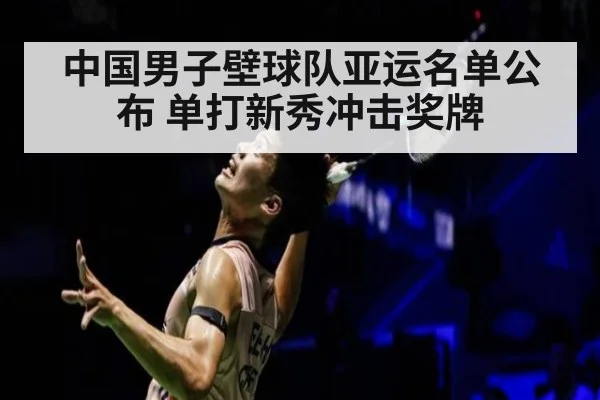 中国男子壁球队亚运名单公布 单打新秀冲击奖牌